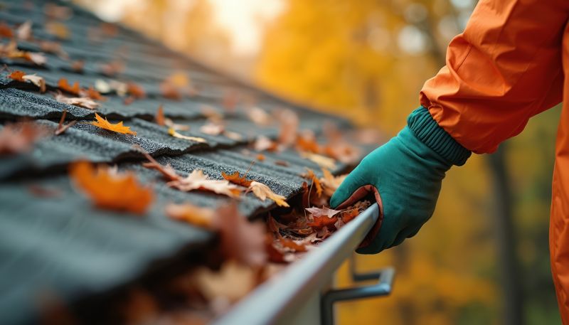 Gutter Cleaning in Autumn